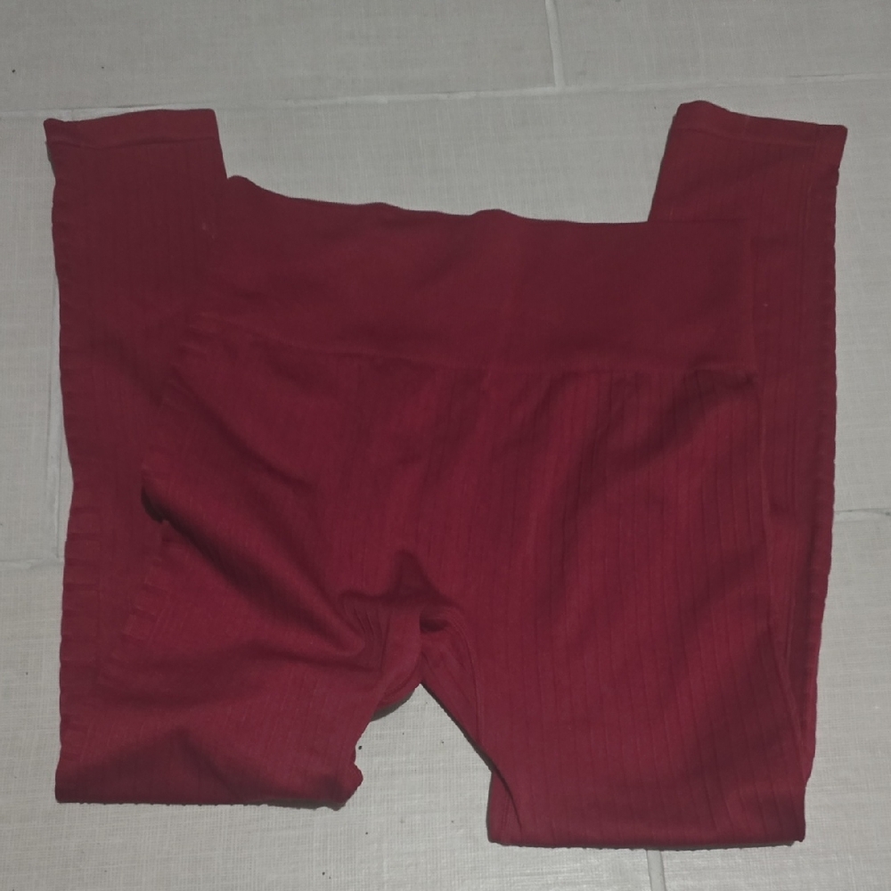 ZYIA Womens Burgundy Leggings